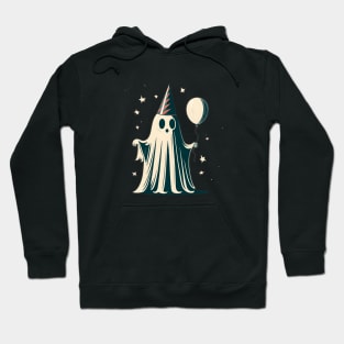 cute ghost holding ballon retro Hoodie